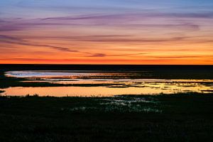 Coucher de soleil dans le Flevopolder