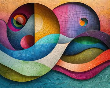 Mosaic Color Odyssey van Kunst Kriebels