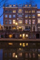 Voormalige sigarenfabriek Ribbius Peletier, Utrecht, tijdens het blauwe uur.