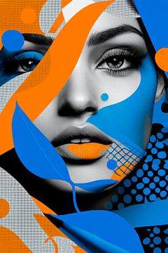 Jeu de couleurs avec portrait sur Poster Art Shop