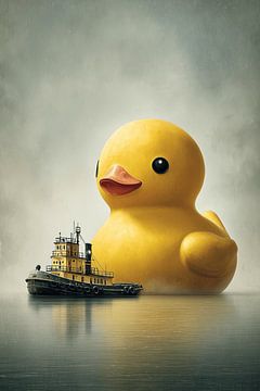 Die riesige Badeente im stillen Hafen von Tarik Natur Studio