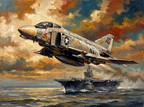 F-4 Phantom II stijgt op