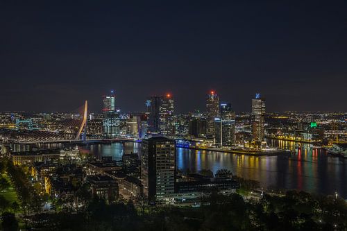 De Erasmusbrug in Rotterdam in gouden kleur speciaal voor Werk aan de Muur - 10 years of art