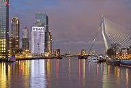 Turm im Süden und Erasmusbrücke in Rotterdam von Remco Swiers Miniaturansicht