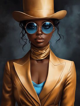 Fashion model van Koffie Zwart