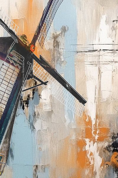 Mixed Art - Moulin à vent abstrait par STUDIO VAN DE VEN & CO