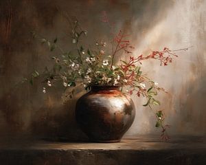 Sonnenbeschienene Kupfervase