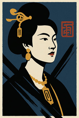 Tang-Kaiserin — Grafische Eleganz