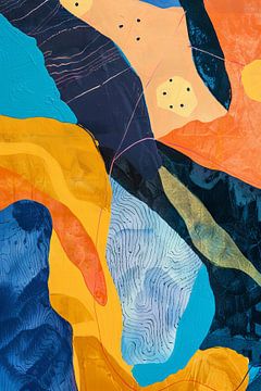 Kleurrijke dynamiek - abstracte compositie