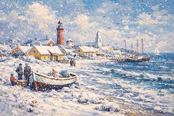 Skagen in Dänemark, ein impressionistisches Gemälde. von Galerie Hoppenbrouwers