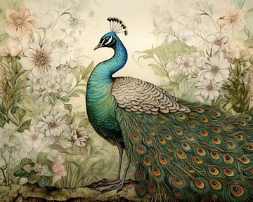 Painting Peacocks by Blikvanger Schilderijen