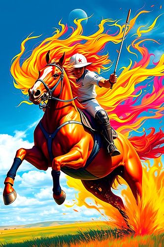 Springen paard en ruiter