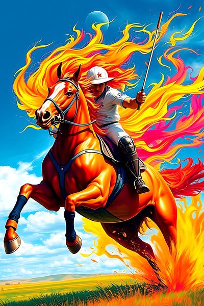 Springen paard en ruiter van rendyokt rendy