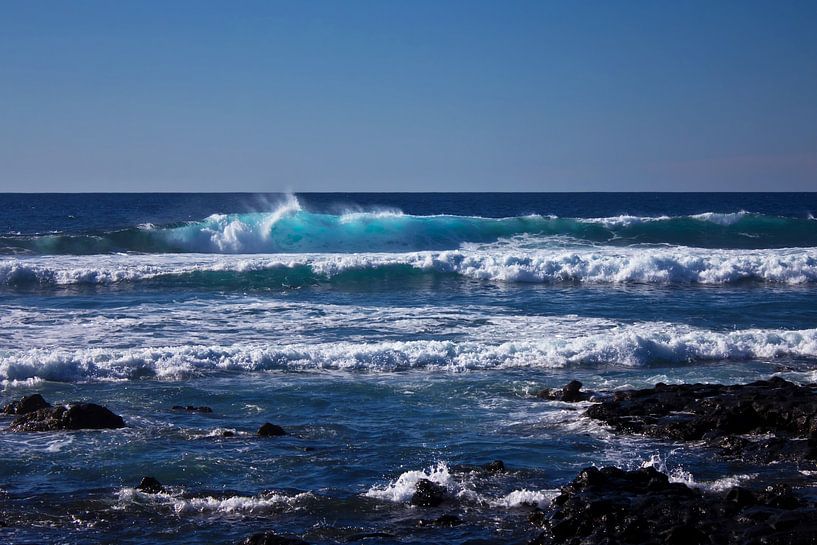 Golven aan de kust van Lanzarote van Anja B. Schäfer