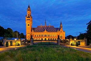 Nachtfoto Friedenspalast Den Haag