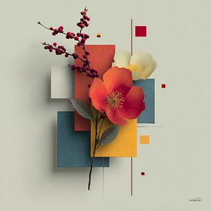 Abstrakt mit Blumen