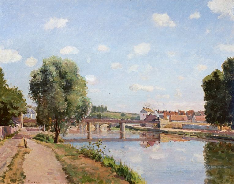 Camille Pissarro,The Railway Bridge by finemasterpiece