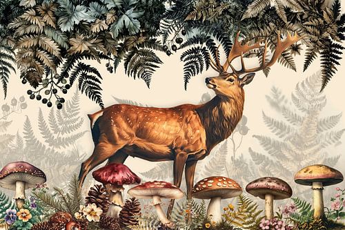 Koning in het herfstbos