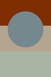 Abstract minimalist geometric art in muted colors by Abstract Minimalist Art