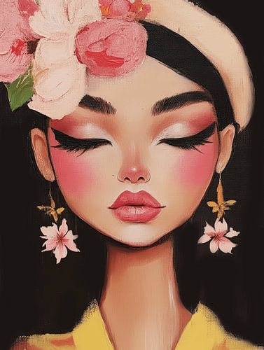 Buntes modernes Porträt