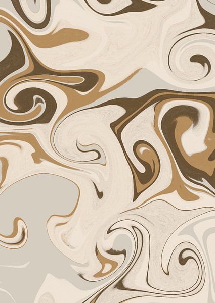 Illustration de mer beige ondulée par Esmeé Kiewiet