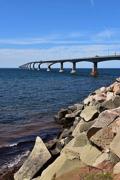 The Confederation Bridge in summer by Claude Laprise