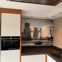 Photo de nos clients: 3 ponts de Rotterdam (en noir et blanc) par Rick Van der Poorten, sur aluminium