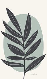 Mid Century Modern I Blue Crop, Becky Thorns by Wild Apple