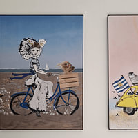 Klantfoto: Zeeuws meisje op de fiets van Debbie van Eck, als ArtFrame