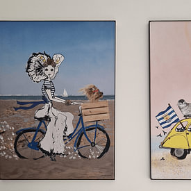 Photo de nos clients: Fille de Zélande sur un vélo par Debbie van Eck, sur ArtFrame