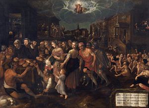Die sieben Werke der Barmherzigkeit, Frans Francken II, 1608 von Atelier Liesjes