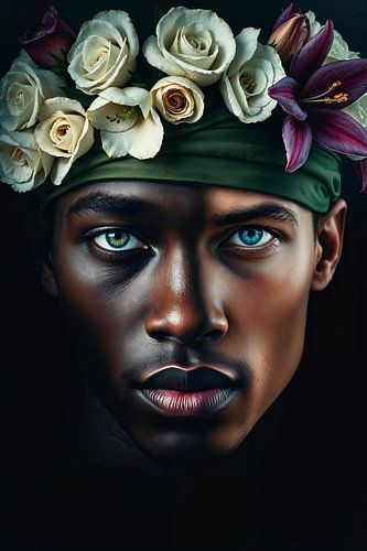 Zwart en wit - groen en blauw