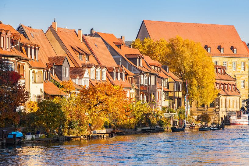 Vissershuisjes in Bamberg in de herfst van Jan Schuler