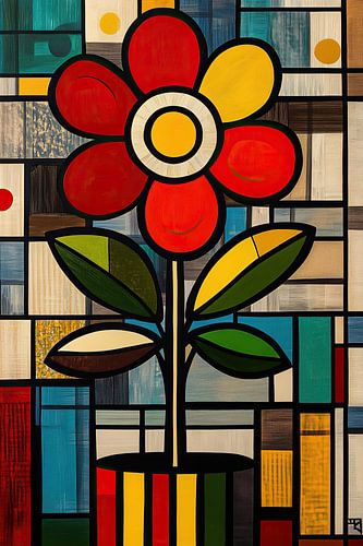 Blume Rot Gelb | Bunte Blume