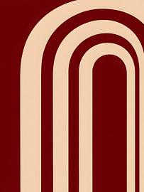 Burgundy Arch on a Cream Ground by Mosaic Dialogue