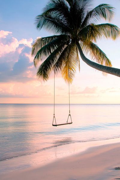 Hamac sur la plage par Poster Art Shop