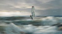 Surfer op oude meester