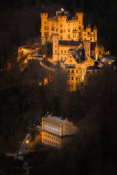 Le château de Hohenschwangau illuminé