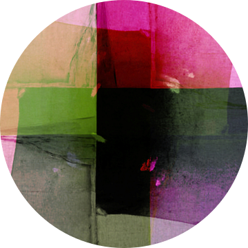 Abstract schilderij in warme kleuren (gezien bij vtwonen) van Studio Allee