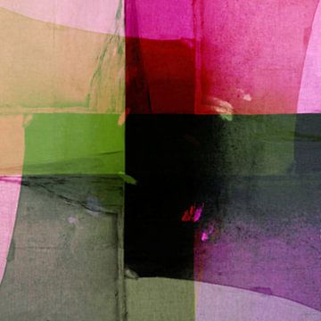 Abstract schilderij in warme kleuren van Studio Allee