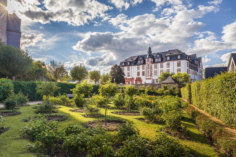 Rosengarten vor dem Residenzschloß Idstein von Christian Müringer