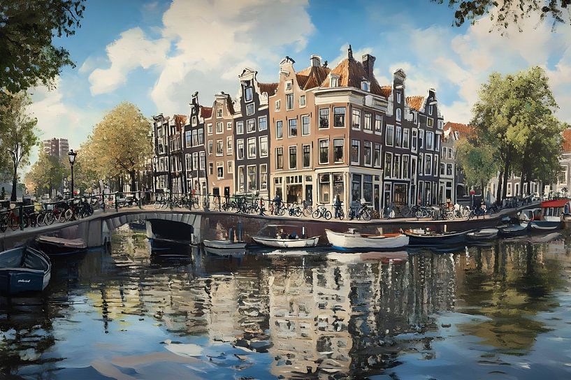 Amsterdam canal houses by But First Framing