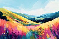 Colourful abstract landscape