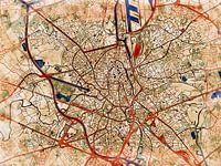 Kaart van Gent in de stijl 'Serene Summer'