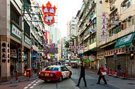 Straat in Hong Kong von Gijs de Kruijf Miniaturansicht