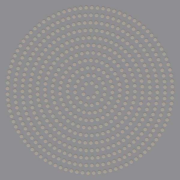 Modern abstract geometric minimalist art. Circles on light grey by Dina Dankers
