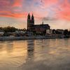 Magdeburg - Panorama at sunset by Frank Herrmann