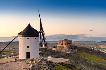 Historische windmolens van Don Quichot, in La Mancha (Spanje).
