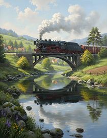 Dampfschatten auf dem Clear River von Regan Frederick