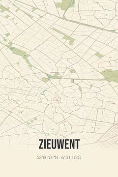 Vieille carte de Zieuwent (Gelderland) sur Rezona